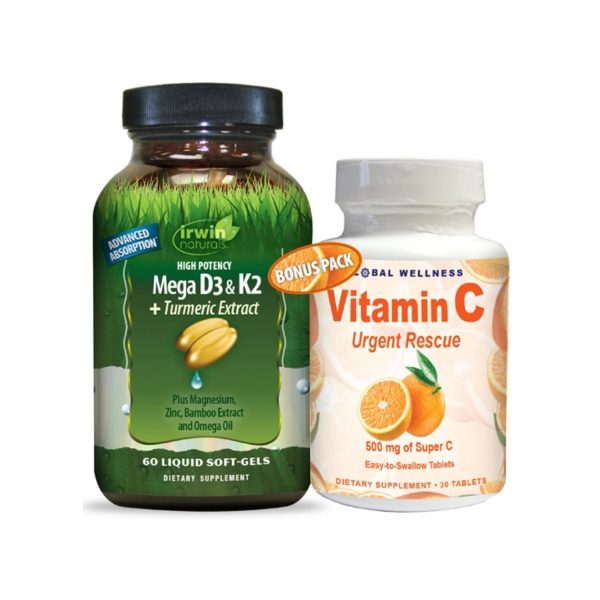 High Potency D3 & K2 Complex + Vita-C Pack