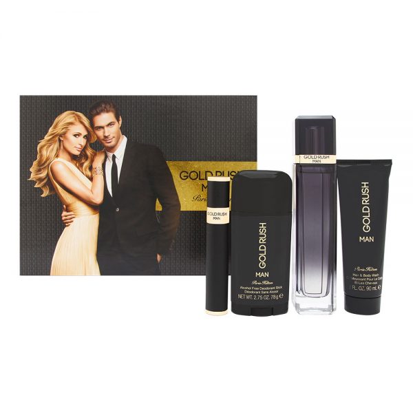 Gold Rush Man For Men By Paris Hilton Gift Set