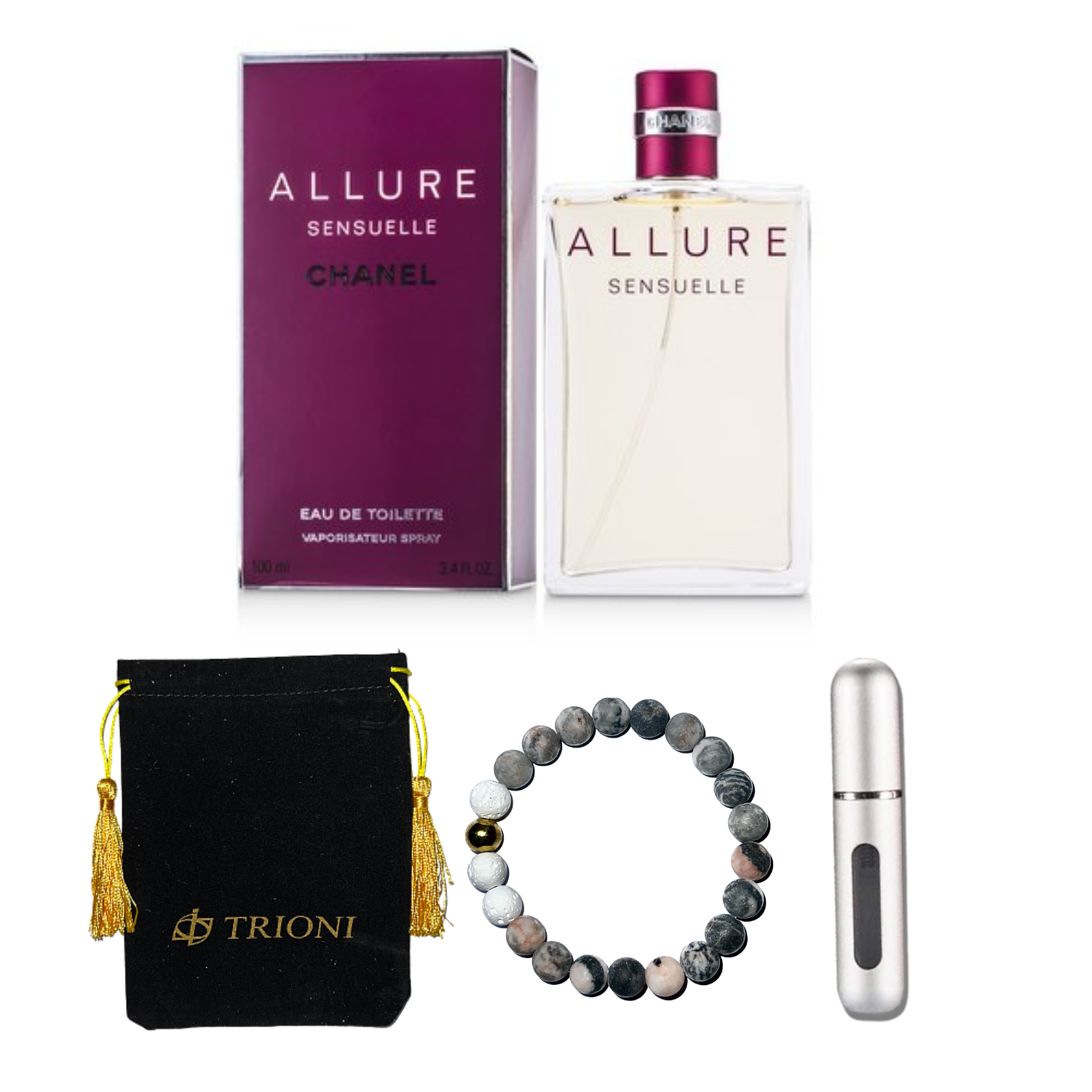 rolle landdistrikterne Patriotisk Chanel Allure Sensuelle EDT Spray 100ml Perfume Gift Set by Trioni